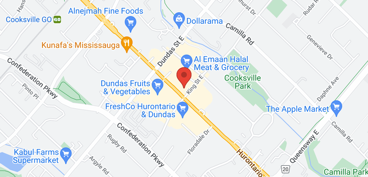map of #111 -2515 HURONTARIO ST